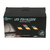LED EQUALIZER BAR SOUND REACTIVE, RGB LIGHTS, ADHESIVE STICKER ,ADJUSTABLE BRIGHTNESS .REQUIRES 2 AAA BATTERIES- NOT INCLUDED